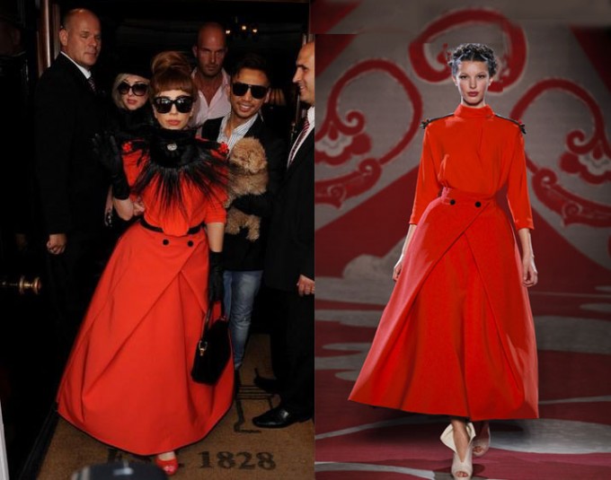 Lady Gaga in Ulyana Sergeenko Couture